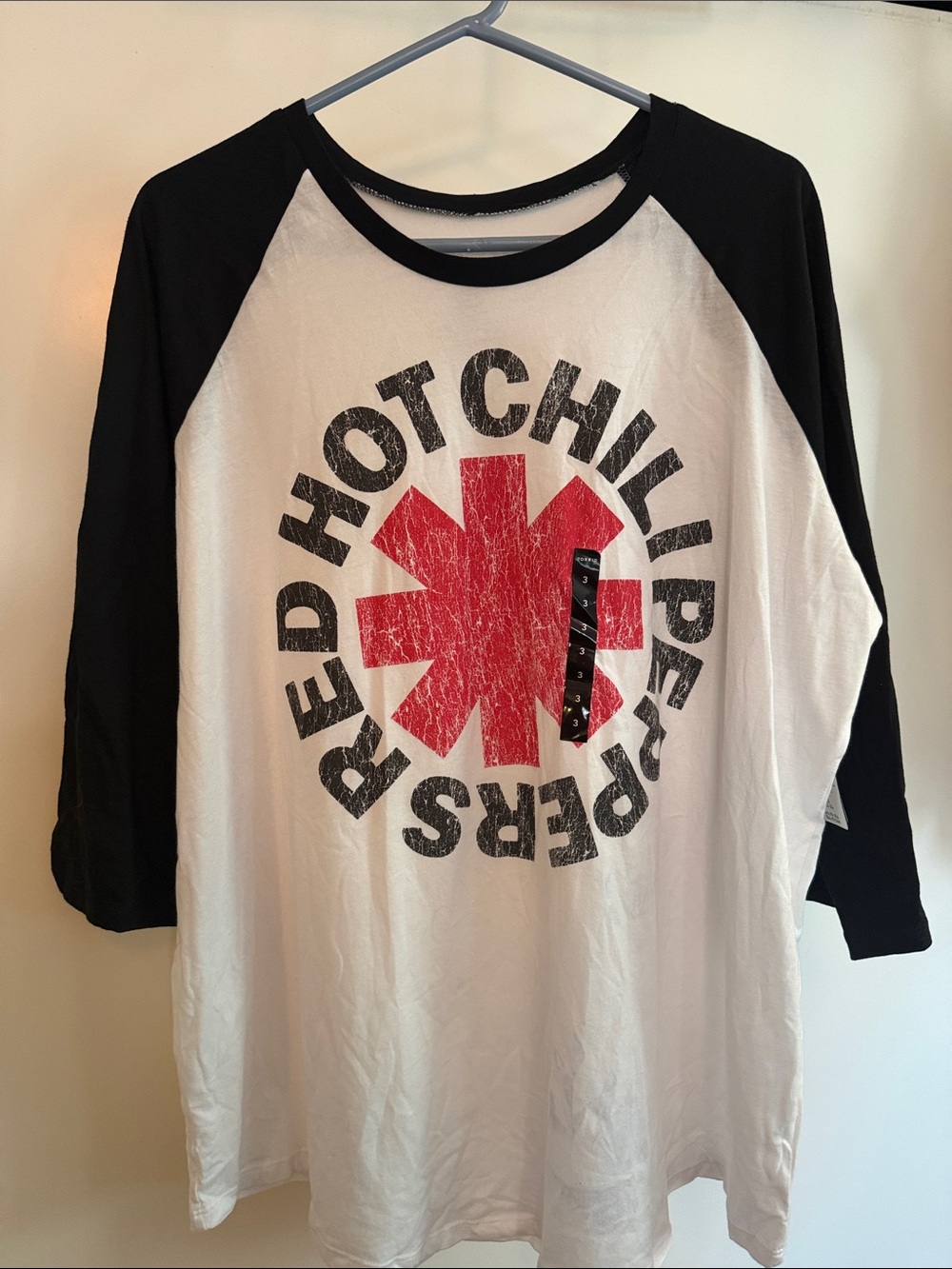 torrid Black & White Raglan Tee with Red Graphic